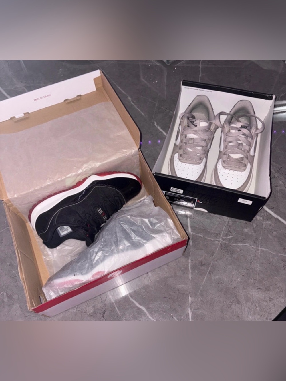 Bred 11’s Low and Nike Air Force 1 Gs BUNDLE
